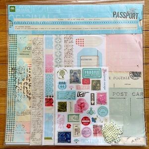 Making Memories Passport 12” x 12” scrapbook paper crafting kit - 158 pieces